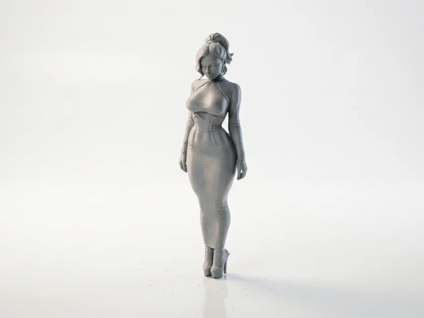 Mô Hình Figurine Thiếu Nữ Váy Dài In 3D Đầy Thanh Lịch - Image 1