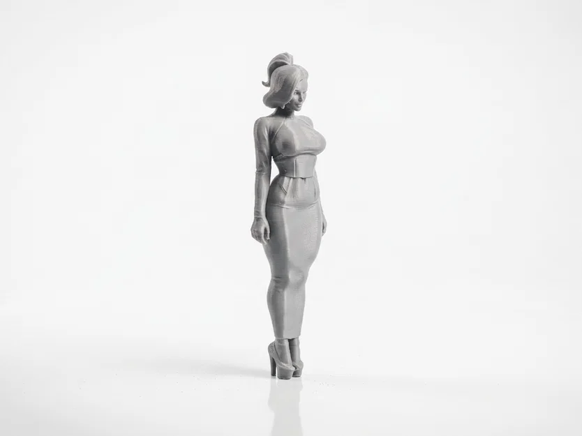 Mô Hình Figurine Thiếu Nữ Váy Dài In 3D Đầy Thanh Lịch - Image 2
