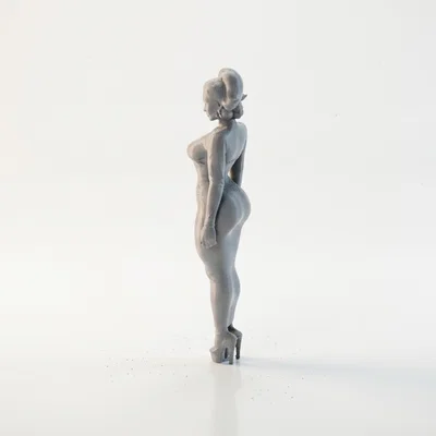 Mô Hình Figurine Thiếu Nữ Váy Dài In 3D Đầy Thanh Lịch