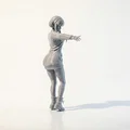 Mô hình 3D tượng cô gái mặc áo len thanh lịch - Thumbnail 2