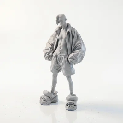 Tượng Nữ Thời Trang Oversized - Mô Hình In 3D Sành Điệu
