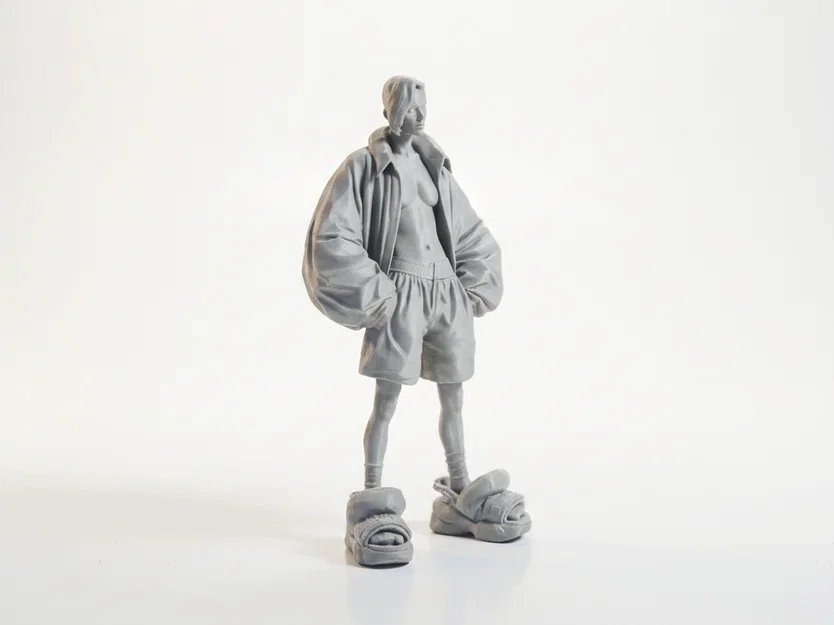 Tượng Nữ Thời Trang Oversized - Mô Hình In 3D Sành Điệu - Image 2