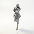 Mô hình 3D Nữ Nhân Tựa Tường - Tượng trang trí tinh xảo - Thumbnail 1