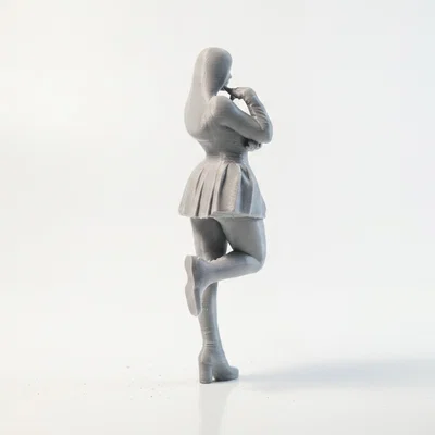 Mô hình 3D Nữ Nhân Tựa Tường - Tượng trang trí tinh xảo