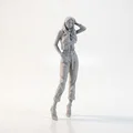 Mô hình tượng nữ mặc quần Jeans phong cách hiện đại (STL) - Thumbnail 2