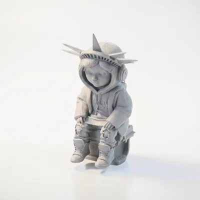 Mô hình Phi hành gia Nữ thần Tự do in 3D đầy sáng tạo