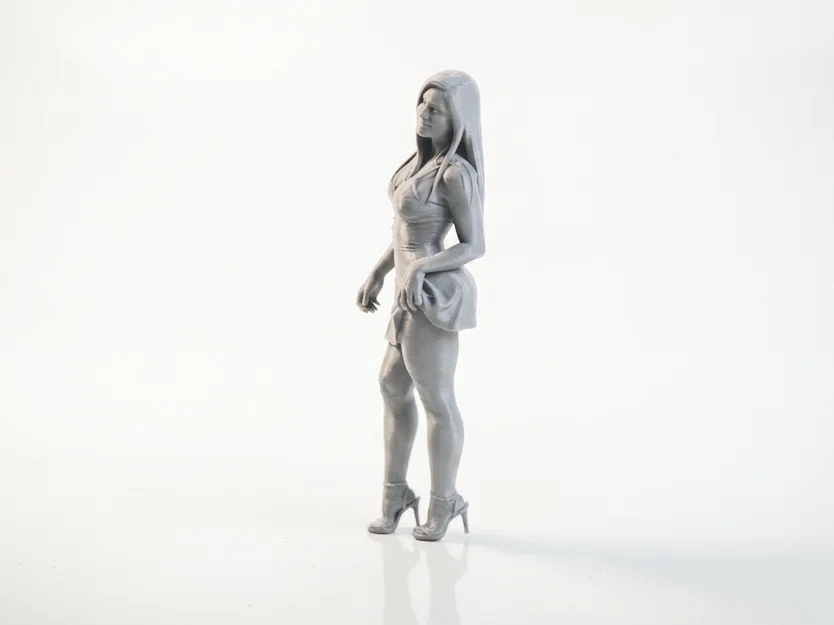 Mô hình tượng thiếu nữ vén váy tinh tế - File in 3D nghệ thuật - Image 1