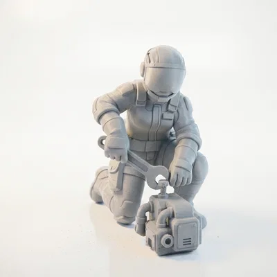 Mô hình 3D nữ thợ máy chuyên nghiệp in được