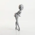 Mô hình tượng cô gái ngoái nhìn - Tượng nữ 3D để bàn tinh tế - Thumbnail 1