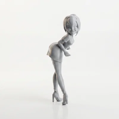 Mô hình tượng cô gái ngoái nhìn - Tượng nữ 3D để bàn tinh tế