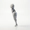 Mô hình tượng cô gái ngoái nhìn - Tượng nữ 3D để bàn tinh tế - Thumbnail 3