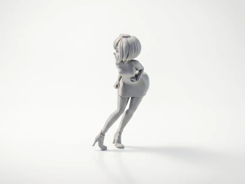 Mô hình tượng cô gái ngoái nhìn - Tượng nữ 3D để bàn tinh tế - Image 4