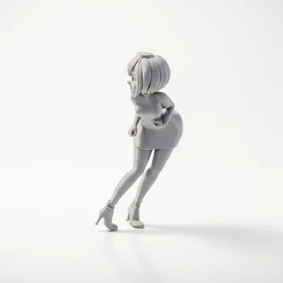 Mô hình tượng cô gái ngoái nhìn - Tượng nữ 3D để bàn tinh tế