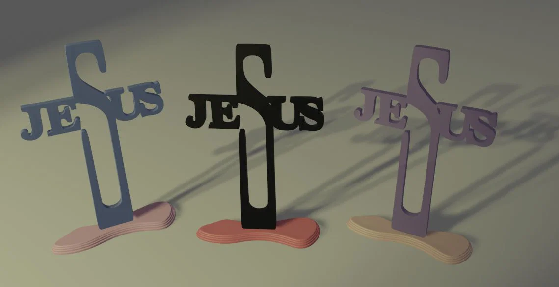 Mô hình trang trí để bàn chữ Jesus độc đáo - File in 3D - Image 2