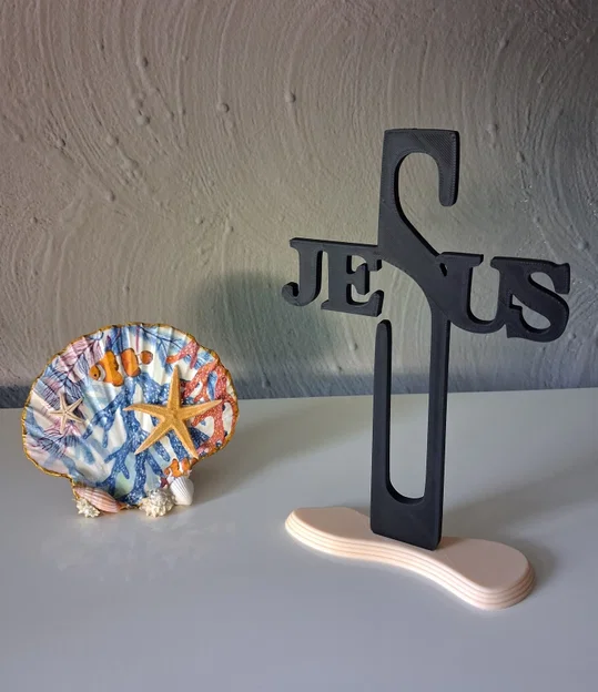Mô hình trang trí để bàn chữ Jesus độc đáo - File in 3D - Image 3