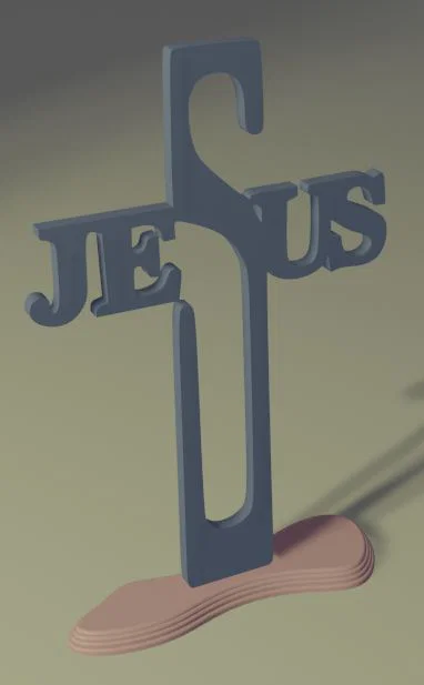 Mô hình trang trí để bàn chữ Jesus độc đáo - File in 3D - Image 4