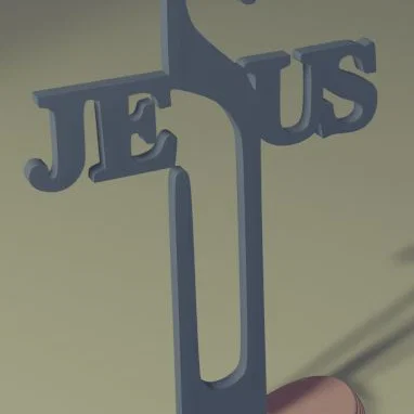 Mô hình trang trí để bàn chữ Jesus độc đáo - File in 3D