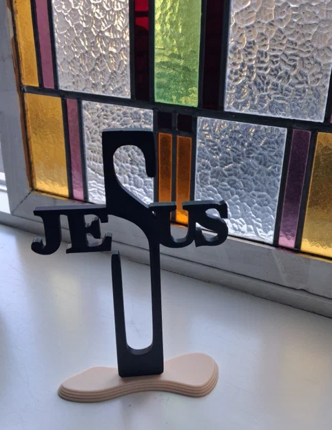 Mô hình trang trí để bàn chữ Jesus độc đáo - File in 3D - Image 5