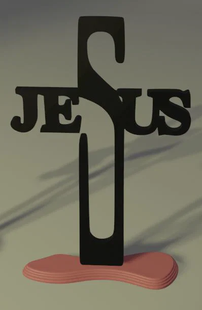 Mô hình trang trí để bàn chữ Jesus độc đáo - File in 3D - Image 6