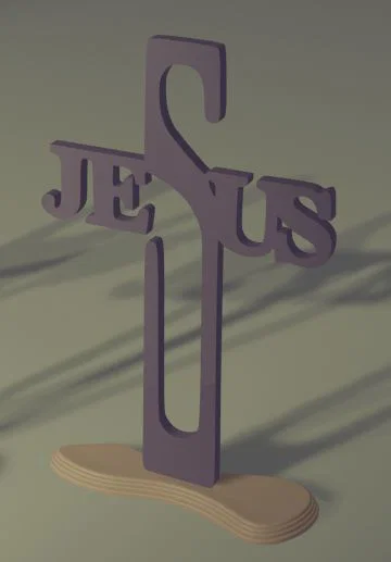 Mô hình trang trí để bàn chữ Jesus độc đáo - File in 3D - Image 8