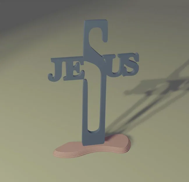 Mô hình trang trí để bàn chữ Jesus độc đáo - File in 3D - Image 9