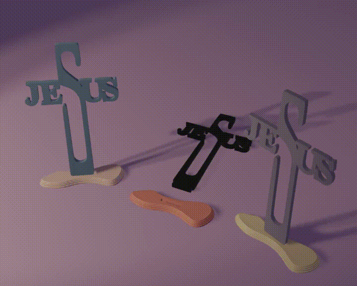Mô hình trang trí để bàn chữ Jesus độc đáo - File in 3D - Image 10
