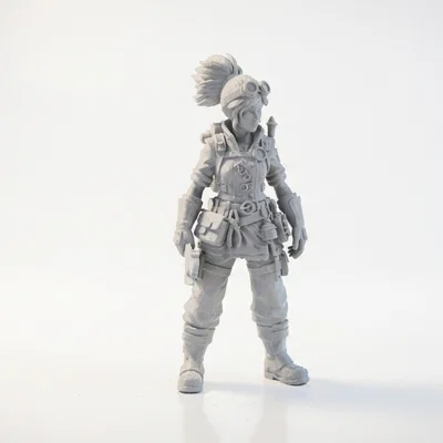 Mô hình nữ thợ máy 3D (Lady Mechanic Figurine) - File STL in 3D