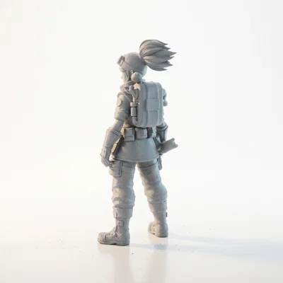 Mô hình nữ thợ máy 3D (Lady Mechanic Figurine) - File STL in 3D