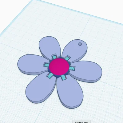 Móc khóa hoa linh hoạt (Flexi Flower Keychain) in 3D độc đáo