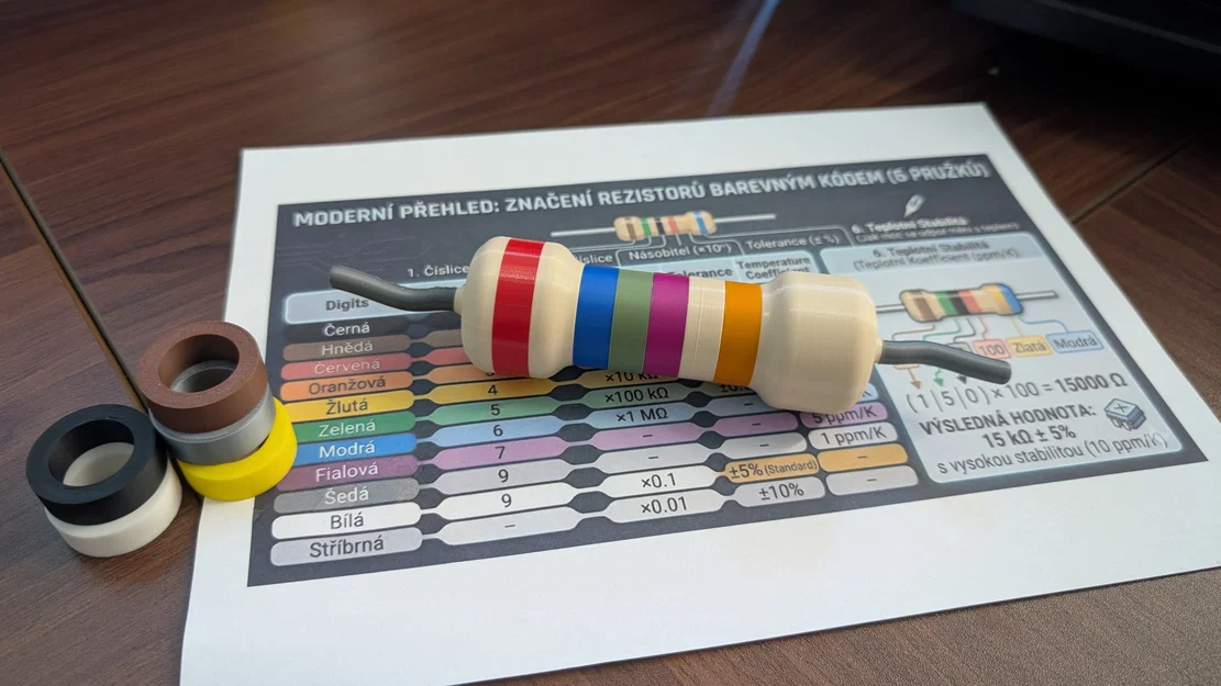 Mô hình điện trở (Resistor) hỗ trợ học tập trực quan in 3D - Image 1
