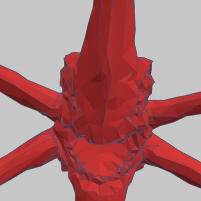 Mô hình trang trí tường Reaper Leviathan phong cách Low Poly
