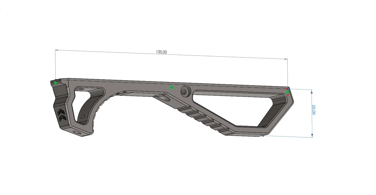 Tay Cầm Dừng Handstop M-LOK Dùng Cho Handguard - File In 3D - Image 1