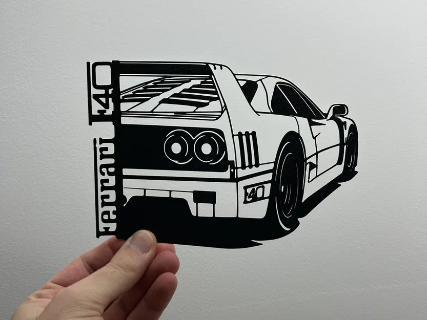 Trang trí treo tường Ferrari F40 - Tác phẩm nghệ thuật in 3D - Image 1