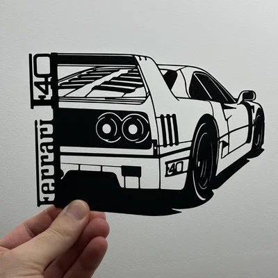 Trang trí treo tường Ferrari F40 - Tác phẩm nghệ thuật in 3D