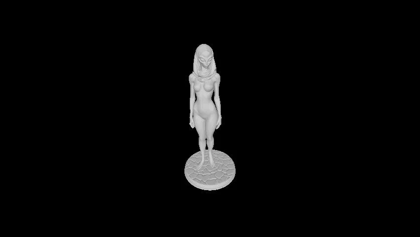 Mô hình 3D Female Alien độc đáo cho người yêu khoa học viễn tưởng - Image 1