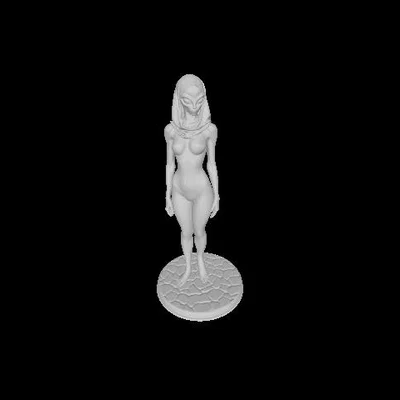 Mô hình 3D Female Alien độc đáo cho người yêu khoa học viễn tưởng