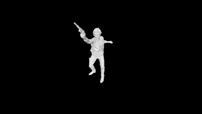 Mô hình 3D Han Solo - Tượng nhân vật hành động cho người yêu Star Wars - Image 1