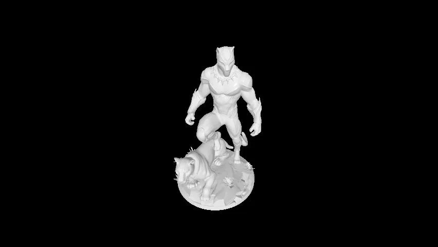 Mô hình 3D Black Panther siêu anh hùng đầy mạnh mẽ để in 3D - Image 1
