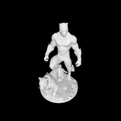 Mô hình 3D Black Panther siêu anh hùng đầy mạnh mẽ để in 3D