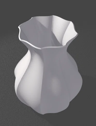 Mẫu lọ hoa 3D trang trí thiết kế uốn lượn sang trọng - Image 1