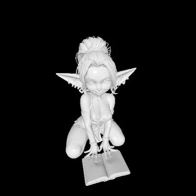 Mô hình 3D Female Gobelin đọc sách đầy huyền bí