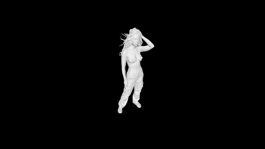 Mô hình 3D nghệ thuật nhân vật nữ (Topless Girl) chất lượng cao - Image 1