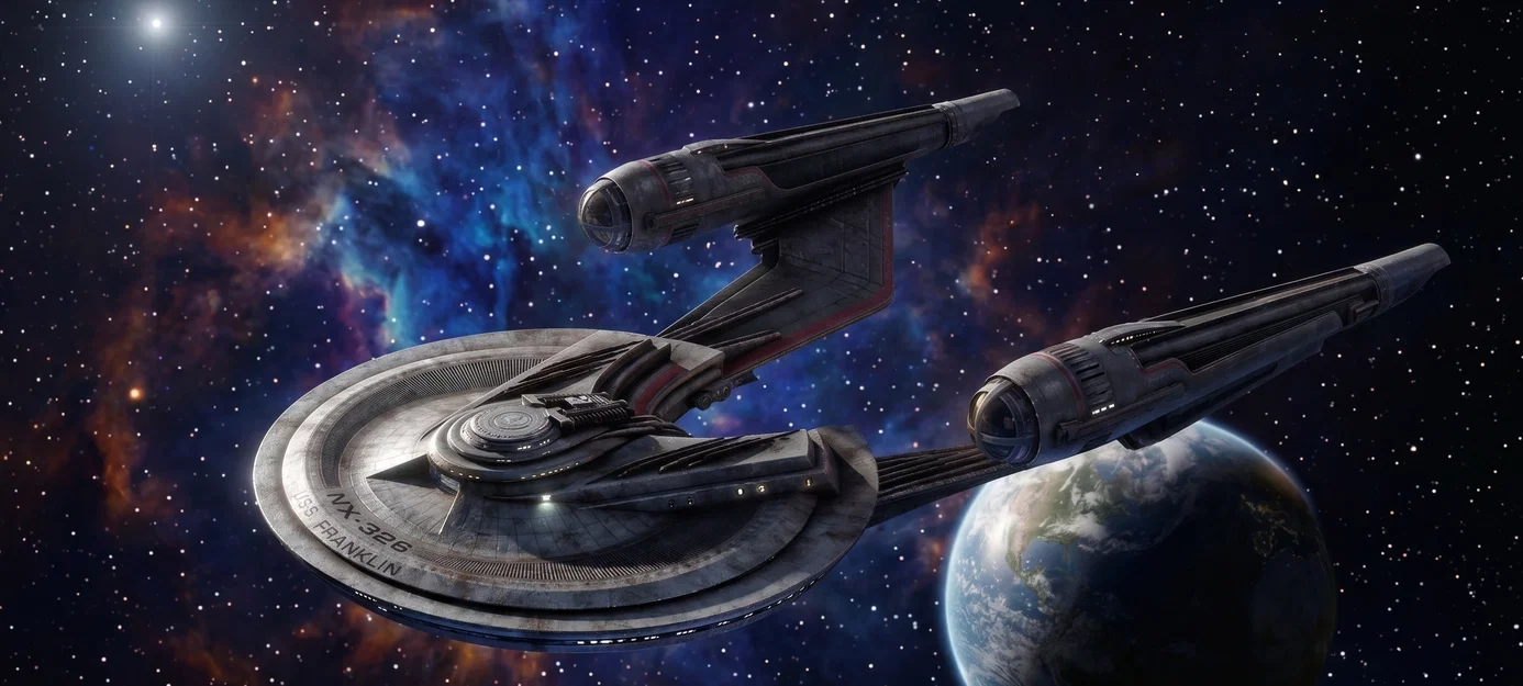 Mô hình Star Trek USS Franklin từ Fleet Command Swarm - Image 1