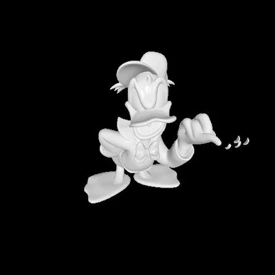 Mô hình 3D nhân vật hoạt hình Donald Duck tinh xảo