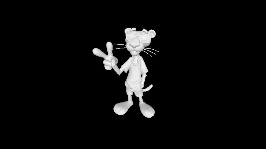 Mô hình 3D Pink Panther Cool cực ngầu cho tín đồ hoạt hình - Image 1