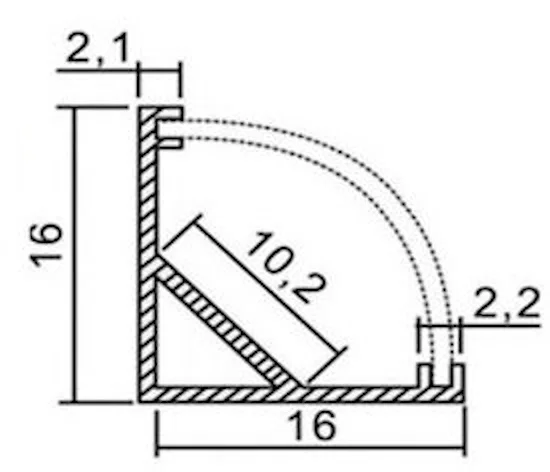 Nắp bịt đầu thanh nhôm LED SBL-Al16x16 (End Cap 3D Model) - Image 2