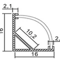 Nắp bịt đầu thanh nhôm LED SBL-Al16x16 (End Cap 3D Model) - Thumbnail 2