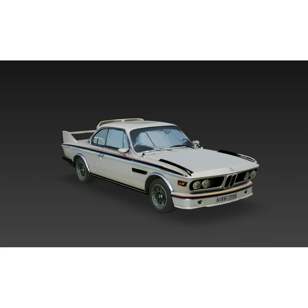 Mô hình 3D xe cổ điển BMW 3.0 CSL E9 tinh xảo - Tải file STL miễn phí - Image 1