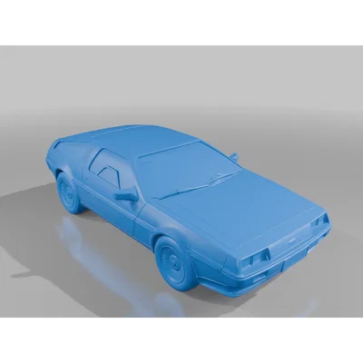 Mô hình 3D xe DeLorean DMC-12 kinh điển để trưng bày