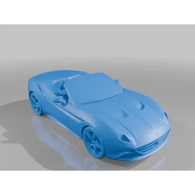 Mô hình 3D xe Ferrari California T chi tiết sắc nét để trang trí